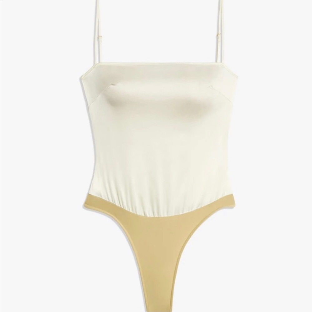NWT WeWoreWhat Strappy Bodysuit in Vanilla